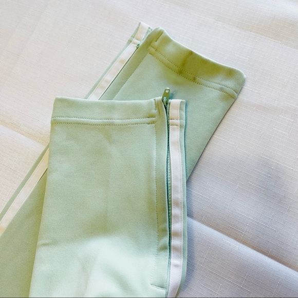 🌟Sold ADIDAS joggers Adidas TRACK PANTS mint green white strips sporty chic ath - Picture 10 of 13